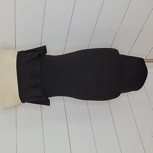 Capella small black midi off shoulder dress